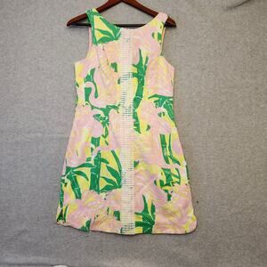 Lilly Pulitzer Fan Dance Dress Women's XS Floral 20th‎ Anniversary Mini Dress